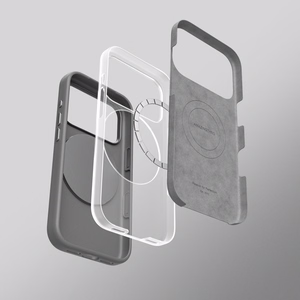 AmazingThing Cloudie iPhone 17 Pro Suojakuori jalustan kanssa - harmaa