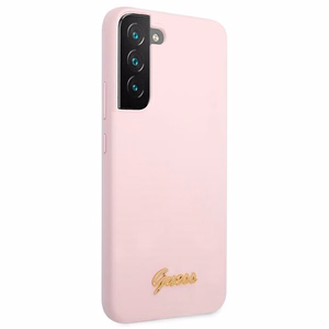 Guess GUHCS22MLSLMGLA S22+ S906 laventeli/laventeli kovakotelo Silikoni Script metalli logo