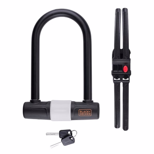 BLACK+DECKER U-lukko polkupyörään, 14 × 25 cm
