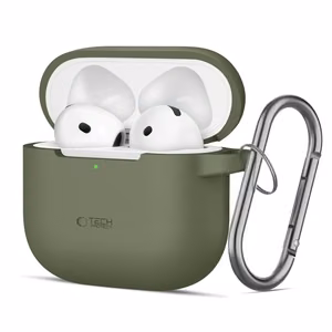 Tech-Protect Silicone Hook Suojakuori AirPods 4 -kuulokkeille - vihreä