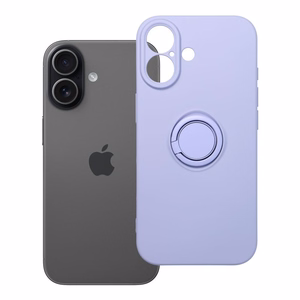 Silikoninen Suojakuori Renkaalla iPhone 17:lle violetti