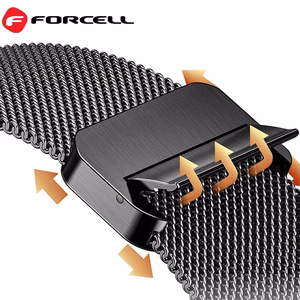 Hihna Apple Watch:lle Forcell F-Design FA14 magneettinen teräs 42 / 44 / 45 / 49 mm vaaleanpunainen