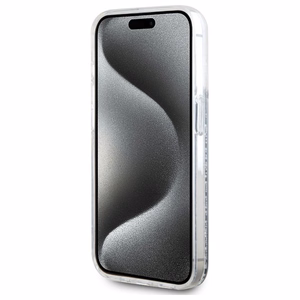 Karl Lagerfeld Liquid Glitter Karl ja Choupette Head MagSafe Suojakuori iPhone 15 Pro Max:lle - Kirkas