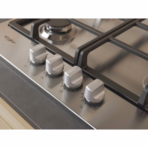 Whirlpool TGML 661 IX R -integroitava ruostumattomasta teräksestä valmistettu kaasukeittotaso, 58 cm, 4 keittoaluetta
