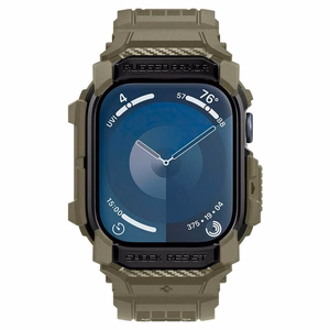 Spigen Rugged Armor Pro Hihna Apple Watch 10:lle (46MM) - vihreä