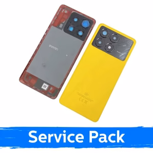 Back Cover Compatible With Xiaomi Poco X6 Pro 5G / Yellow / (Service Pack)