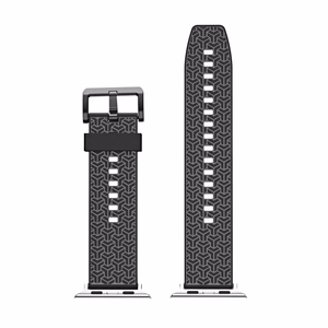 Kellohihna Y Kellonauha Rannekoru Apple Watch 42 / 44 / 45 mm:lle - Musta