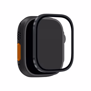 Puro tempered glass with titanium bezel for Apple Watch Ultra / Ultra 2 / Ultra 3M black