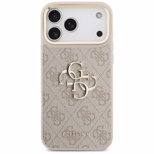Guess 4G Big 4G Classic Logo Big Strap Metal Buttons suojakuori iPhone 17 Pro Max - pinkki