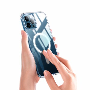 Anti Shock 1,5 mm Mag suojakuori iPhone 16 Pro Max 6,9 läpinäkyvä iso reikä