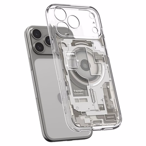 Spigen Ultra Hybrid MagSafe Zero One -suojakuori iPhone 18 Pro Max / 17 Pro Max -malleille, titaaninvärinen