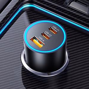 Orico HyperDrive 165W USB-A + 2x USB-C autolaturi - musta