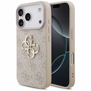 Guess 4G Big Logo -suojakuori iPhone 17 Pro - pinkki
