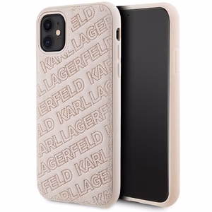 Karl Lagerfeld Quilted K Pattern -suojakuori iPhone 11 / Xr:lle - vaaleanpunainen