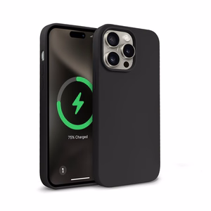 Crong Color Cover Magnetic MagSafe suojakuori iPhone 15 Pro -laitteelle, musta
