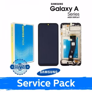 LCD-näyttö yhteensopiva Samsung A025G A02s EU musta kehyksellä (Service Pack)