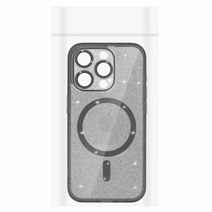 Glitter MagSafe Suojakuori iPhone 14 Pro:lle musta kirkas