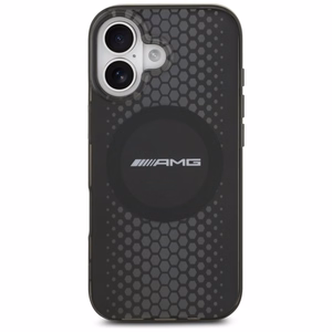 AMG Double Layer Läpinäkyvä Graphics MagSafe Suojakuori iPhone 17:lle - Musta