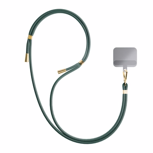 3mk EasyClip puhelimen kaulahihna, tummanvihreä (kultaiset osat)