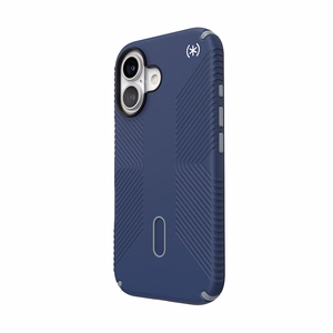 Speck Presidio2 Grip -suojakuori MagSafe- ja ClickLock-tuella iPhone 16:lle, Coastal Blue/Dust Grey