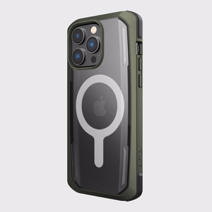 Raptic X-Doria Secure Case iPhone 14 Pro Max MagSafe panssaroitu suojus vihreä