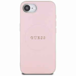 Guess Grained Ring MagSafe iPhone 16e Case - Pink