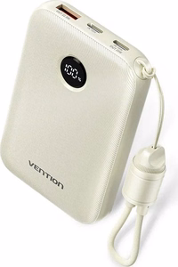 Vention 10000mAh varavirtalähde 2xUSB-C 1xUSB-A 22,5W beige