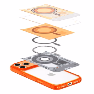 Spigen Ultra Hybrid MagSafe -suojakuori iPhone 18 Pro / 17 Pro -malleille, oranssi
