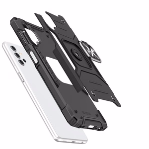Wozinsky Ring Armor Case Kickstand Kova Rugged Cover Samsung Galaxy A32 5G musta musta