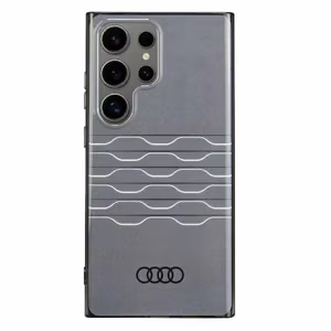 Audi IML Geometric Pattern Suojakuori S24 Ultra S928 Musta/Musta Kova Suojakuori AU-IMLS24U-A6/D3-BK