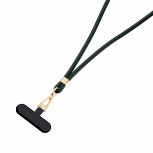 3mk EasyClip Elite puhelimen kaulahihna, Evergreen (kultaiset osat)