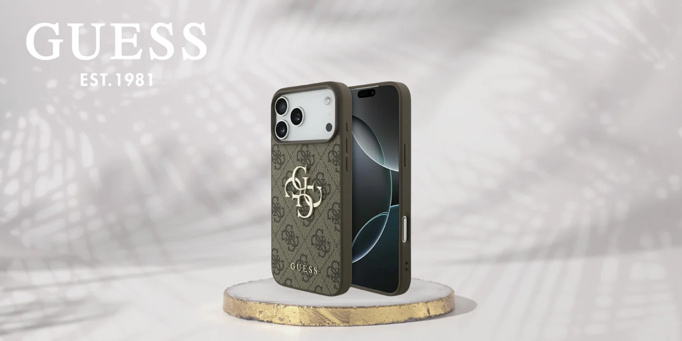 Guess 4G Big Logo Case for iPhone 17 Pro Max - Brown