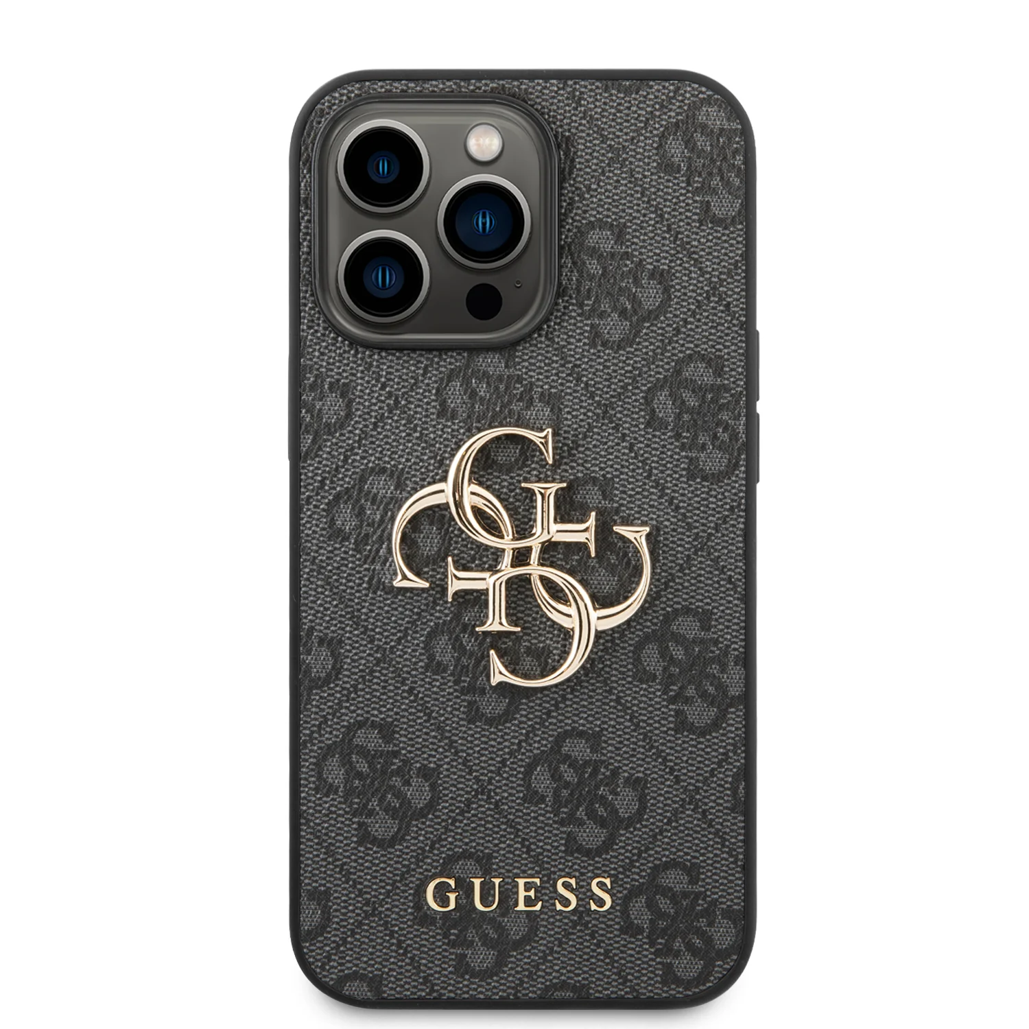 Guess 4G Big Metal Logo Case for iPhone 14 Pro Max - Gray