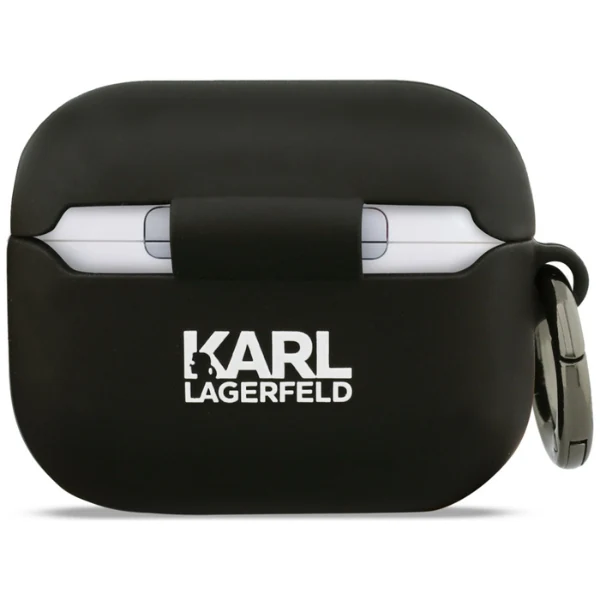 Karl Lagerfeld -logo AirPods Pro 3 -kotelon taustassa