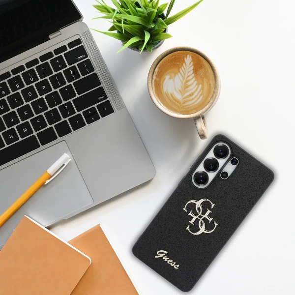 Guess Fixed Glitter Big 4G case in an everyday setting