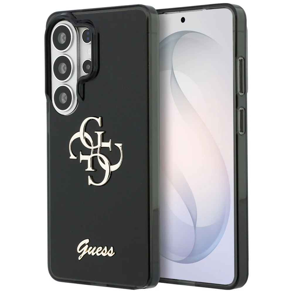 Black Guess 4G case fitted to Samsung Galaxy S26 Ultra