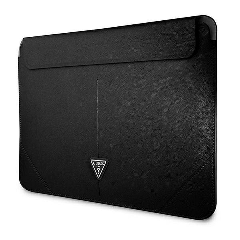 Guess Saffiano Triangle Logo suojakuori 14 tuuman kannettavalle tietokoneelle - musta