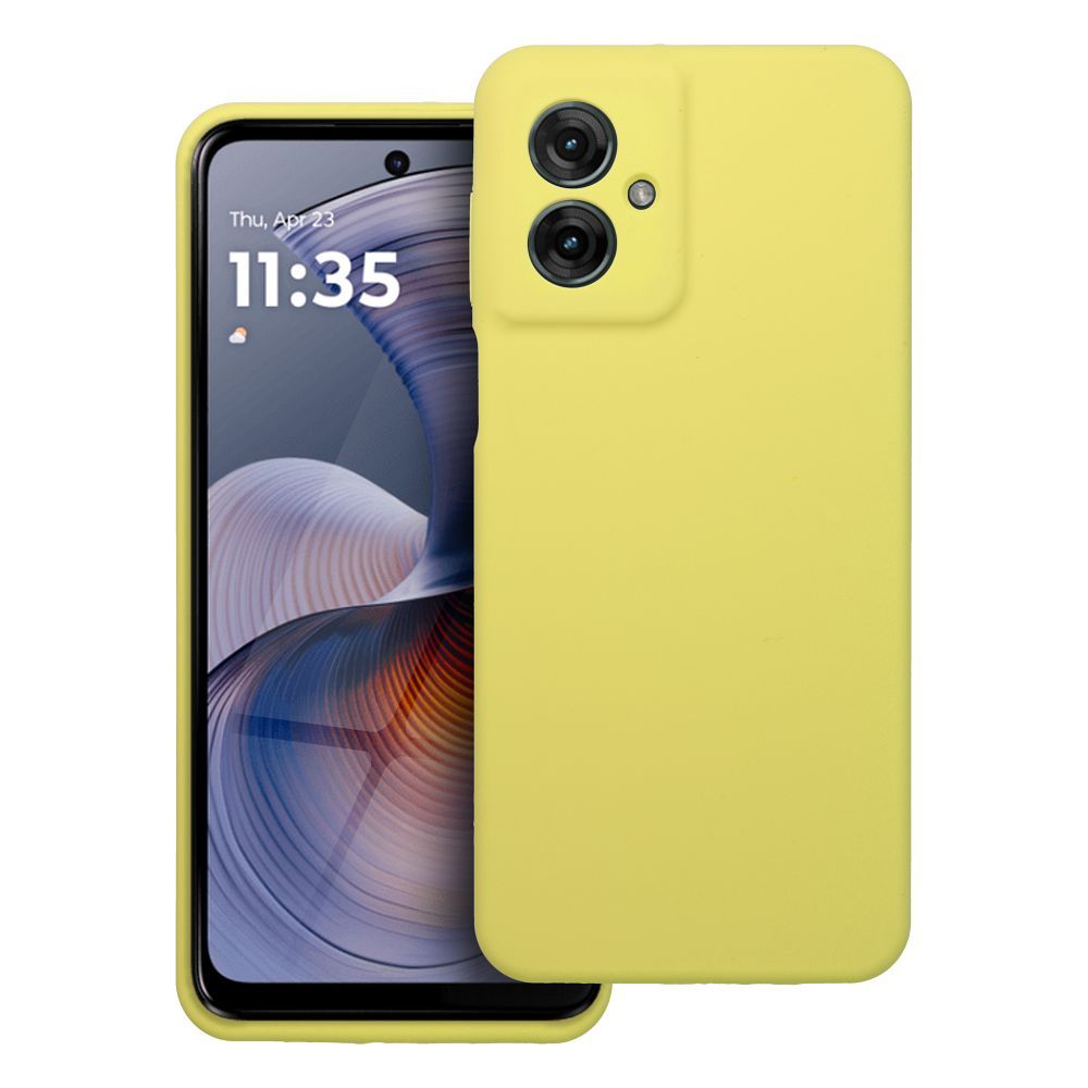 Case for Motorola G55 5G Silicone 2mm (camera protection) yellow
