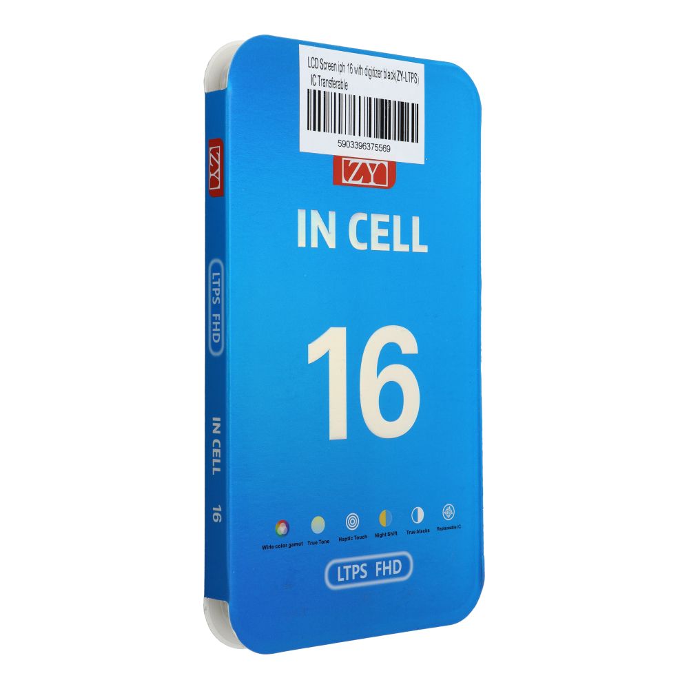 LCD-näyttö iPhone 16 digitisoijalla musta (ZY-LTPS) IC-siirrettävä