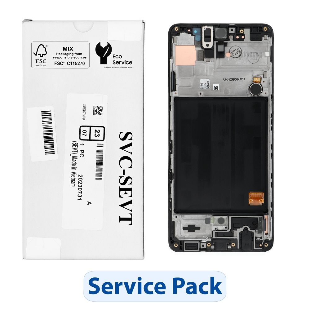 ServicePack LCD-näyttö SAMSUNG A51 A515F GH82-21669A