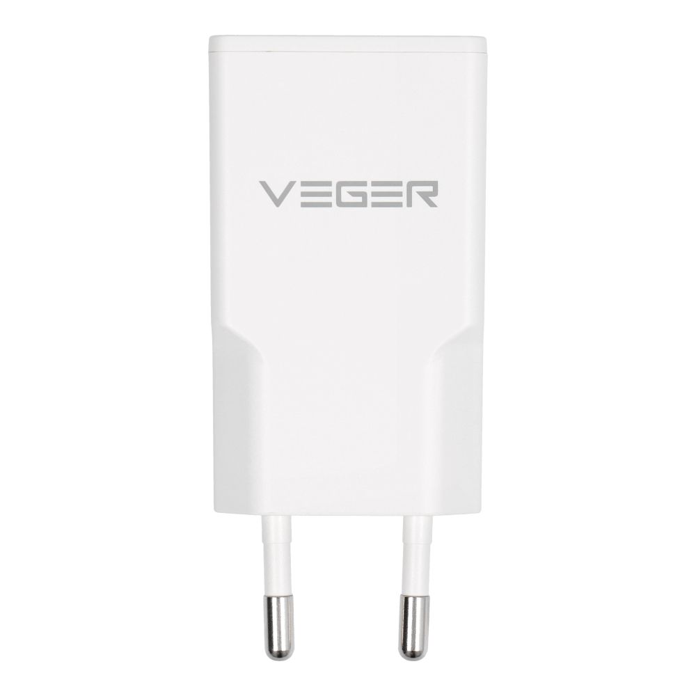 VEGER seinälaturi USB A + USB C QC PD 30W 30W1A1C valkoinen