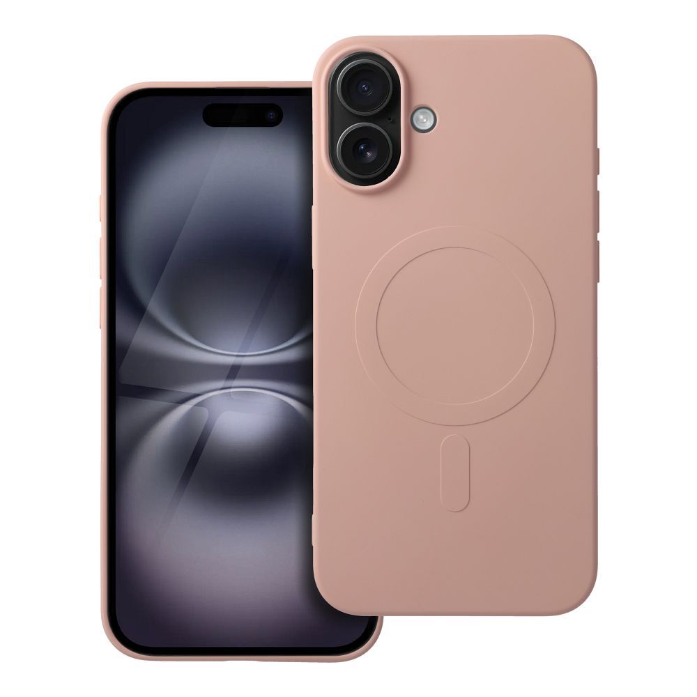 Case Silicone Mag Cover (big hole) (MagSafe) for iPhone 16 Plus pink