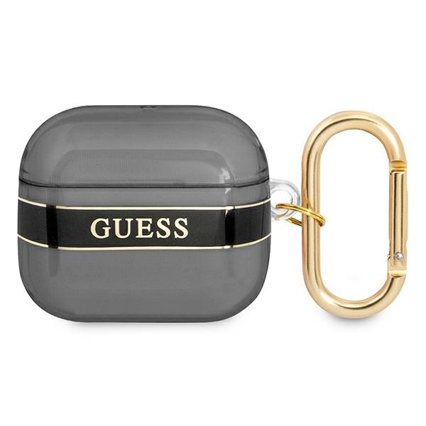 Guess GUA3HHTSK AirPods 3 -suojus musta/musta Hihnamallisto