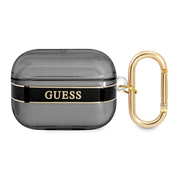 Guess GUAPHHTSK AirPods Pro -suojus musta/musta Hihna-mallisto