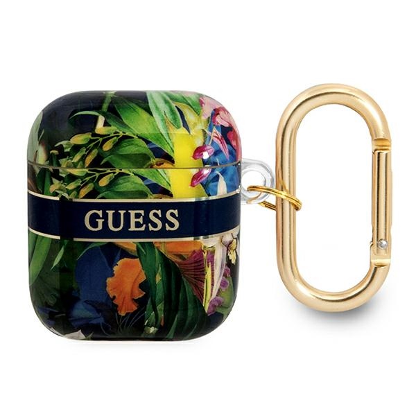 Guess GUA2HHFLB AirPodsin suojus sininen/sininen Kukkahihna-mallisto