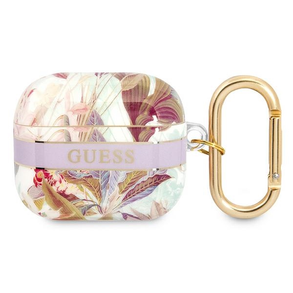 Guess GUA3HHFLU AirPods 3:n suojus violetti/lila Kukkahihna-mallisto