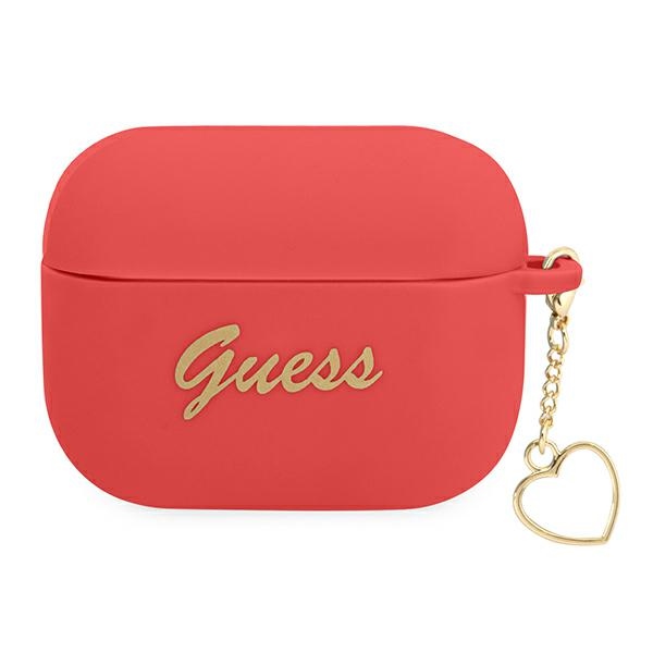 Guess GUAPLSCHSR AirPods Pro suojakuori punainen/punainen Silikoni Charm Sydänmallisto