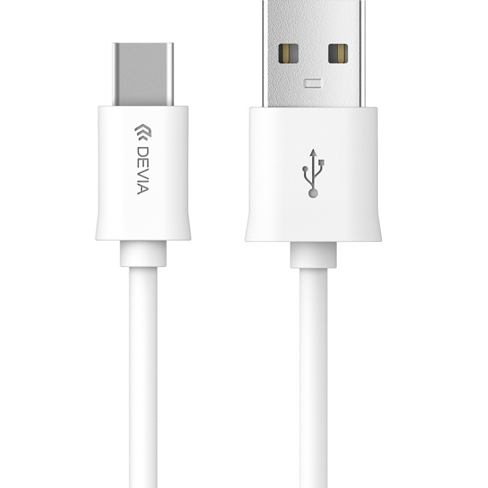 Devia Smart EC082 -kaapeli USB - USB-C 1,0 m 2,1A valkoinen