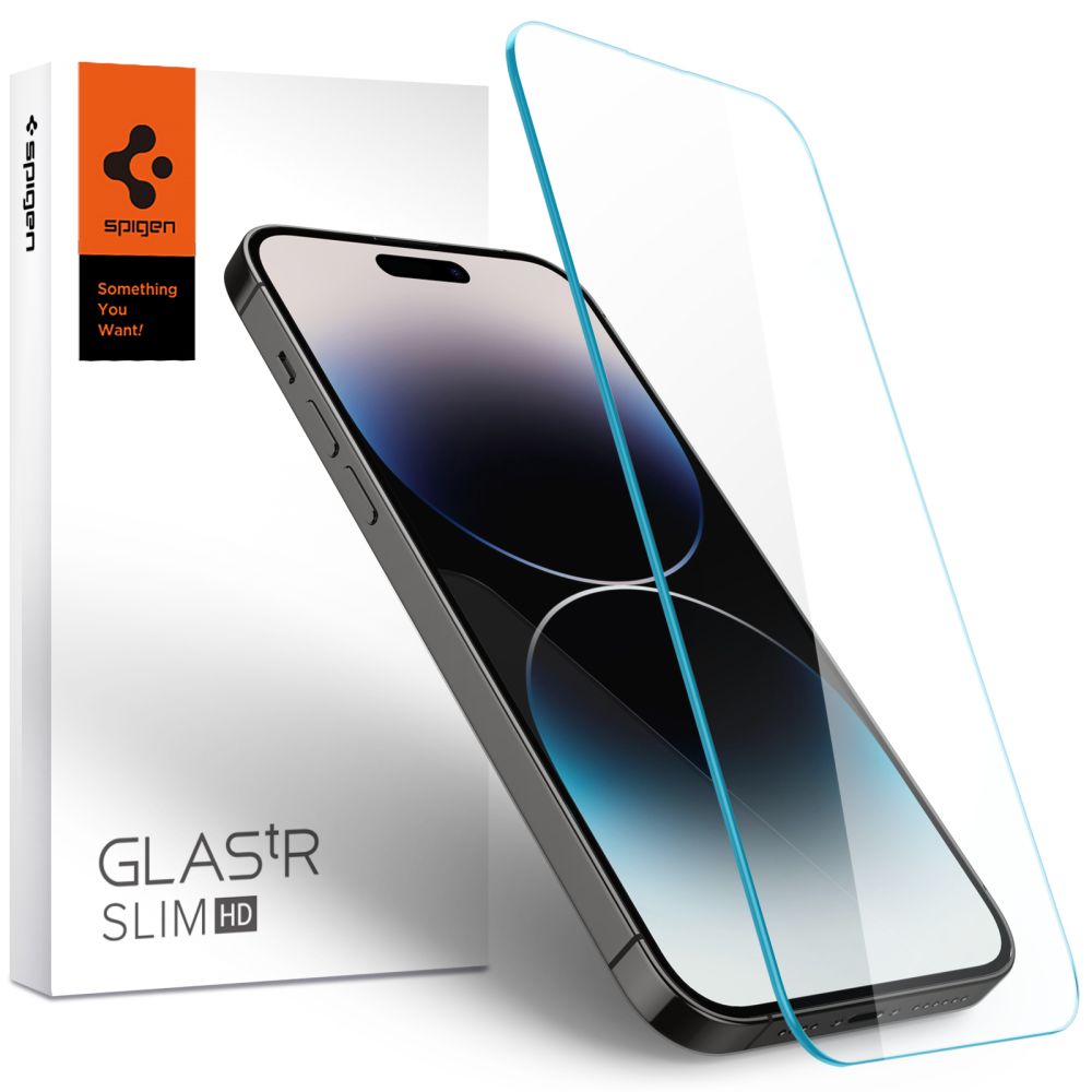 Spigen Glas.tR Slim karkaistu lasi iPhone 14 Pro Max -puhelimelle