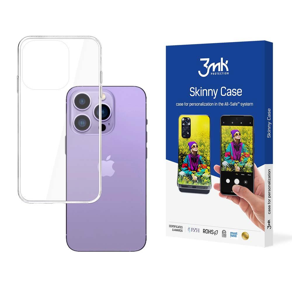 iPhone 14 Pro Max silikonikotelo 3mk Skinny Case -sarjasta - läpinäkyvä - läpinäkyvä
